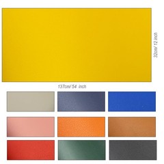 Double Seided Vegan PU Leather 12 x 54 inch Thick Nappa Textute Solid Color L…
