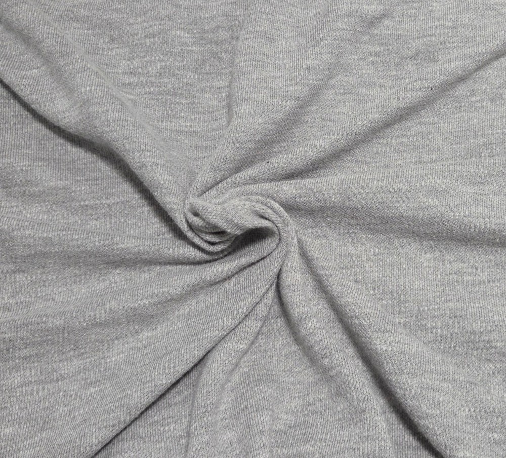 100% Cotton Pique Knit Fabric By Yard Heather Gray 190GSM 11/21 [Polo Shirt]