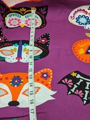 Halloween Masks New Fabric “Day of the Dead” Colorful Purple Cotton Approx 2 Yds
