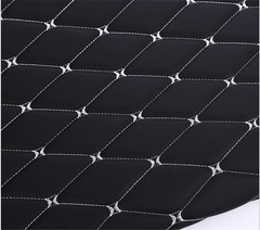 Thick Faux Leather Fabric Sponge Quilted Embroidered Car Interior Material Trims