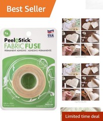 Durable PeelnStick Fabric Fuse Tape – Washable, 5/8″ x 20 ft for Quick Fixes