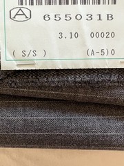 NEW ENGLAND MADE John Taylor 3.1M 3.4YD 100 Wool Suiting Fabric Med Grey Stripes
