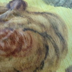 Vintage MCM 50s 60s Golden Yellow Floral Silk Fabric 2 yards + 6″ L x 36″W