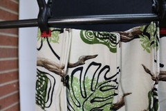 VTG Bark Cloth DRIFTWOOD Material Fabric 2 Drapes Drapery Panels MCM Mid Century