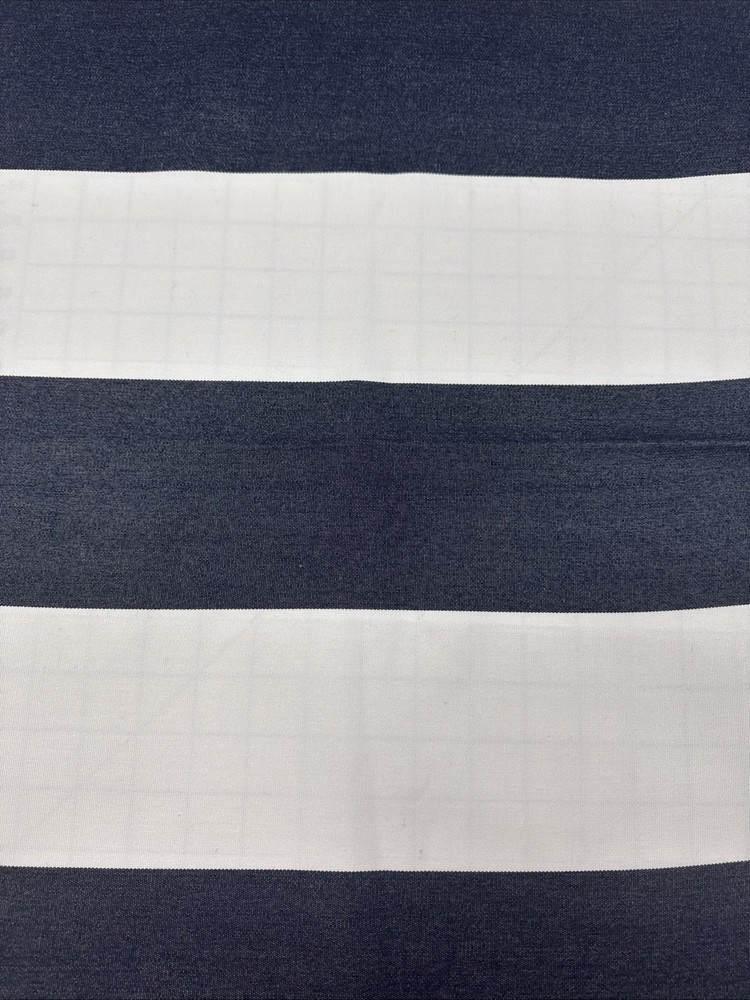 Sunbrella Navy White Stripe Awning Outdoor Fabric Sample 1Y x 50″ #16