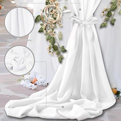 Elegant 59″ Wide White Chiffon Fabric – Perfect for Dresses & Decorative Draping