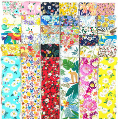 42Pcs 2.4 * 19 Inch Fat Quarter Bundlescotton Jelly Roll Easter Fabric Strips fo
