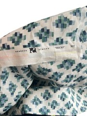 Rebecca Atwoods Bricks Blue And Green Fabric 56.5 Inches x 78 Inches