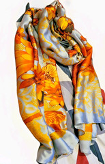 LONDON Women’s Satin Silky Scarf Gift Box Large Lightweight Silky Smooth180x70cm