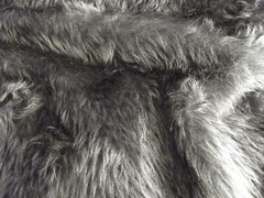 Plain Fun Faux Fur Fabric Material – DARK GREY