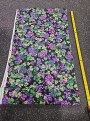 Lot of 2.75 Yards Grapes On The Vine Cotton Fabric