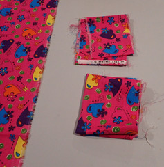 Vintage General Fabrics Company Cotton Fabric Hearts & Flowers Remnants