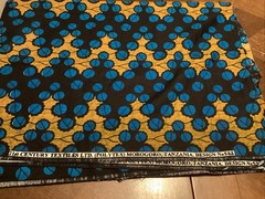 African Print Fabric – 21st Centry LTD Monogoro, Tanzania – Blue, Black & Umber