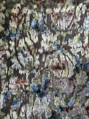 Weitzner Abstract Cut Velvet Floral Uphol Fabric-Hana/Agate / 1 3/4 yard