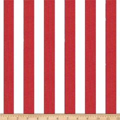 Richland Textiles 1 in. Stripe Red/White Fabric By The Yard