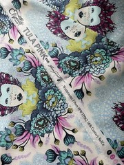 TULA PINK ELIZABETH 16Th CENTURY SELFIE~SKY(BLUE)~ONE YARD~OOP~VHTF