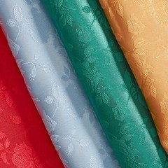 Rose Satin Jacquard Fabric – Polyester Double-Sided Floral 59/60″ By The Yard