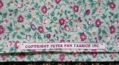 3.7 Yards Vintage Floral Cotton Fabric Pink Red Tiny Flowers Calico Quilting BTY