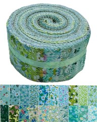 40 PCS Jelly Roll Fabric 20 Assorted Floral Prints 100% Cotton 2.5×44 Inch