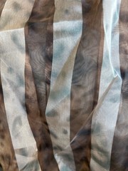 Black & Brown color animal print soft chiffon Fabric By the Yard 54″
