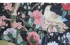 Rockbird GP & J Baker England Cotton Chintz Fabric Birds Floral 61×51 RARE 80’s