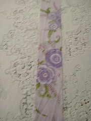REMNANT Purple Floral Flowers 33″ x 3.5″ Bellflowers Ferns Large Floral