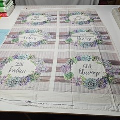 Rustic Rosettes Panel 33×42 Sandy Lynam Clough P&B Textiles Succulents BOLT END