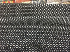 Black Silver Diamond Fabric Chenille upholstery Fabric by the yard