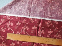 2.5 yd Andover Anne’s English Scrapbook Burgundy Red Floral 1800s Historic Repro