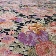 3 1/2 Yards – Robert Kaufman Fabrics – Florals On Black – 41″ Wide