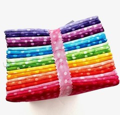 Java Batiks Rainbow Dot 20 Fat Quarter Bundle – 18″ x 22″ Multi-Color Fabric