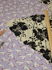 Cotton Knit Fabric. Unicorns on Purple. 1 yd 22″ x 58″