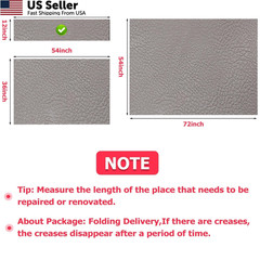 K-Musculo Vinyl Fabric, Marine Faux Leather 1Yd (54” X 36” inch), Grey