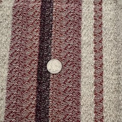 Upholstery Fabric Squares Cream Tan Brown Red Blue Muted Stripes 17″ Lot of 9