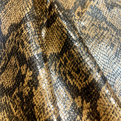 Snake Print Real Like Brown Poly 2 Way Stretch 60″ Wide Fabric Lot of 28″ for $5