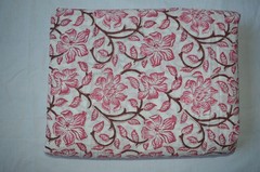 10 Yard Hand Block Print Floral Fabric 100%Cotton NO TARRIF CHARGES 100%✅ZK_211#