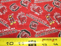 UNIVERSITY of SOUTH CAROLINA 1 YARD PIECE NEW SPORT DESIGN 100% COTTON