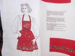 VIP “Flowers of Christmas” Garden Flowers Apron Cut & Sew Fabric Panel One-Size