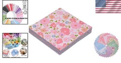 5×5” Cotton Quilting Fabric Bundle – Floral & Multi-Pattern Print