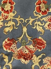 upholstery floral fabric blue Beige Red Classic Retro Style 57×142″ 4 Yards