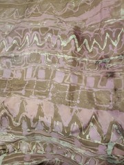 2.5 Yds Vintage Estate Batik Velvet Fabric 100 X 42 Magenta Blue Lavender Purple