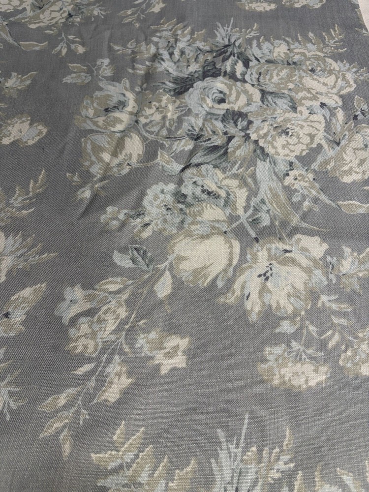11 Yards Of Ralph Lauren Francoise Bouquet Slate Color Fabric