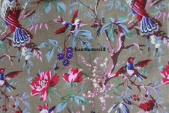 Bird by the yard fabric Indian cotton fabric quilting fabric home décor fabric