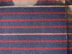 53% Mohair Italian Striped Red/White/Blue Jacketing 1.8m 285 g/m