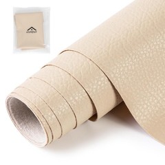 ANMINY Faux Leather Fabric 54″ Wide Vinyl Upholstery Fabric by the Yard 0.7MM Th
