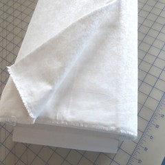 By The Yard White on White Floral Cotton $3.99 Ships Any Amount Of Fabric