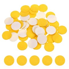 100Pcs Adhesive Felt Circles 3/4″ Round Non-Woven Felt Stickers Yellow]