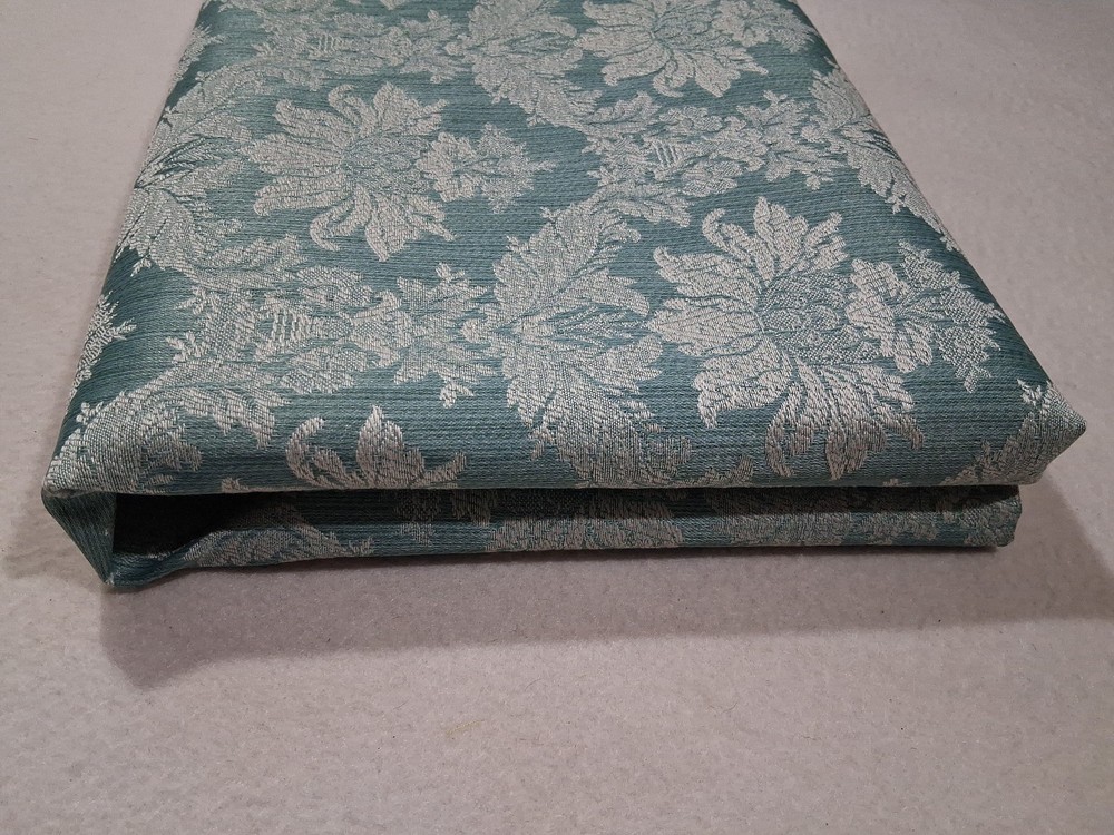Sage Green Floral Damask Jacquard Upholstery Fabric – 52″ x 42″