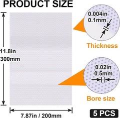 5 Sheets Waterproof PVC Eye Mesh for Furry Cosplay – 11.8″ x 7.87