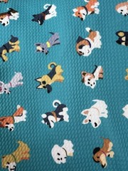 Bullet Fabric Knit Liverpool (5) 1 Yard Cuts Tulip Rose Sunflower Dog Novelty